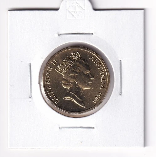 AUSTRALIAN: 1989  $1 MOB OF ROOS UNC COIN IN 2X2 HOLDER #6987