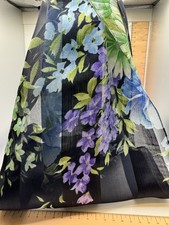 Blue Floral Scarf Made In India 65  x13x