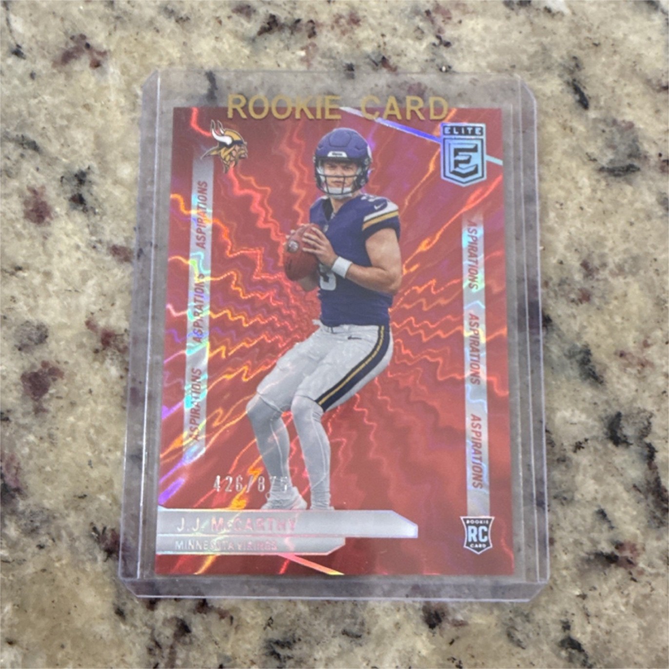 2024 Panini Donruss Elite #105 J.J. McCarthy Rookie Aspirations /875