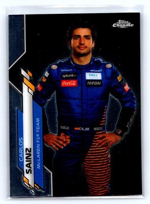 2020 Formula 1 Topps Chrome Carlos Sainz #8 RC Portrait McLaren Team F1 bx9c