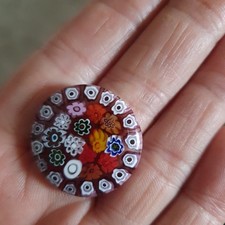 millefiori glass pendant/brooch piece