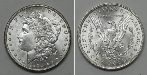 X7602  1900-O Morgan Dollar, Choice BU+