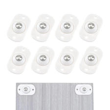 Quacc 8 PCS Self Adhesive Caster Wheels Appliance 360° Swivel Glide white 