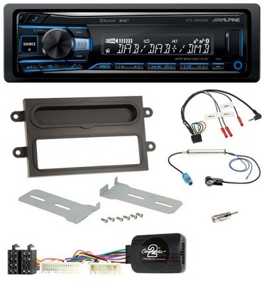 Alpine USB Bluetooth DAB Lenkrad Autoradio für Renault Twingo ab 2015 grau