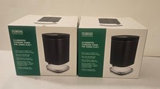 2 Flexson Illuminated Charging Lightd Speaker Stand Black/Chrome for SONOS PLAY1