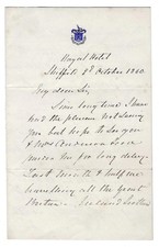 1860 letter connected to the Jejeebhoy baronets of Bombay