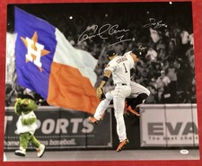 Carlos Correa George Springer Signed Photo 24x20 Houston Astros Baseball PSA/DNA