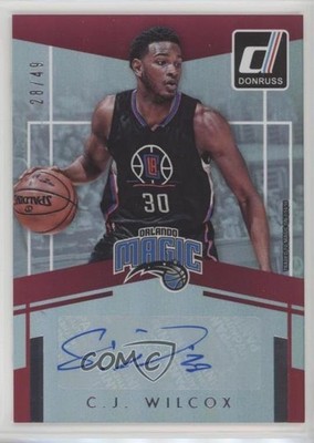 2016-17 Panini Donruss Elite Signatures 28/49 CJ Wilcox #29 Auto 0c6