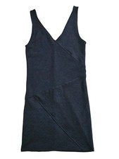 Therapy Textured Sleeveless V-Neck Bodycon Midi Dress Size XL Black