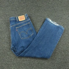 Levis 517 Jeans Mens 40x30 Blue Boot Cut Denim Classic Medium Wash Frayed Hem