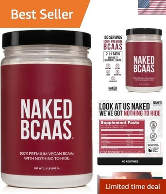 Unflavored 500g BCAA Amino Acids Powder - 100 Servings for Lean Muscle Gain