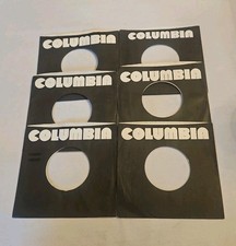 45 RPM 7" RECORD SLEEVES CO. SLEEVE 6 PACK SEE PHOTOS Columbia Records SLV330