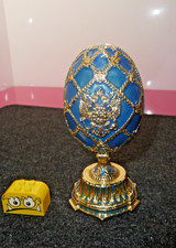 Stil Faberge Ei aufklappbare  Schmuckschatulle ca. 12 cm  hoch  436 Gramm