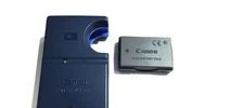 Canon CB-2LS Charger + Canon NB-1LH 3.7 Volt Battery for PowerShot OEM