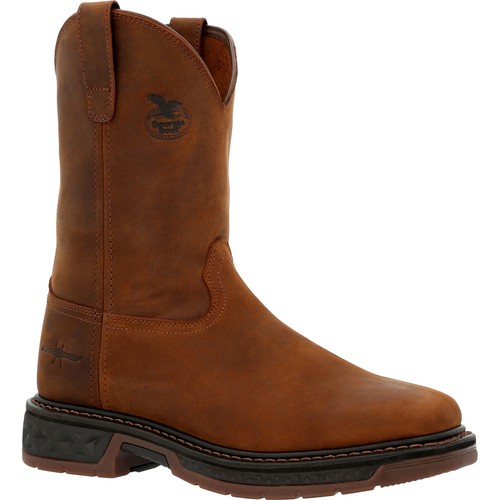 Georgia Boots Wellington 8 Inch Electrical Soft Toe Work Mens Brown GB00494 - Picture 2 of 5