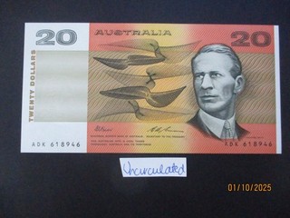 Australian Banknotes: Uncirculated $20 Great Item Must Have! (T8937)