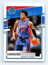 #210 2020-21 Donruss Rated Rookie Saddiq Bey RC Pistons