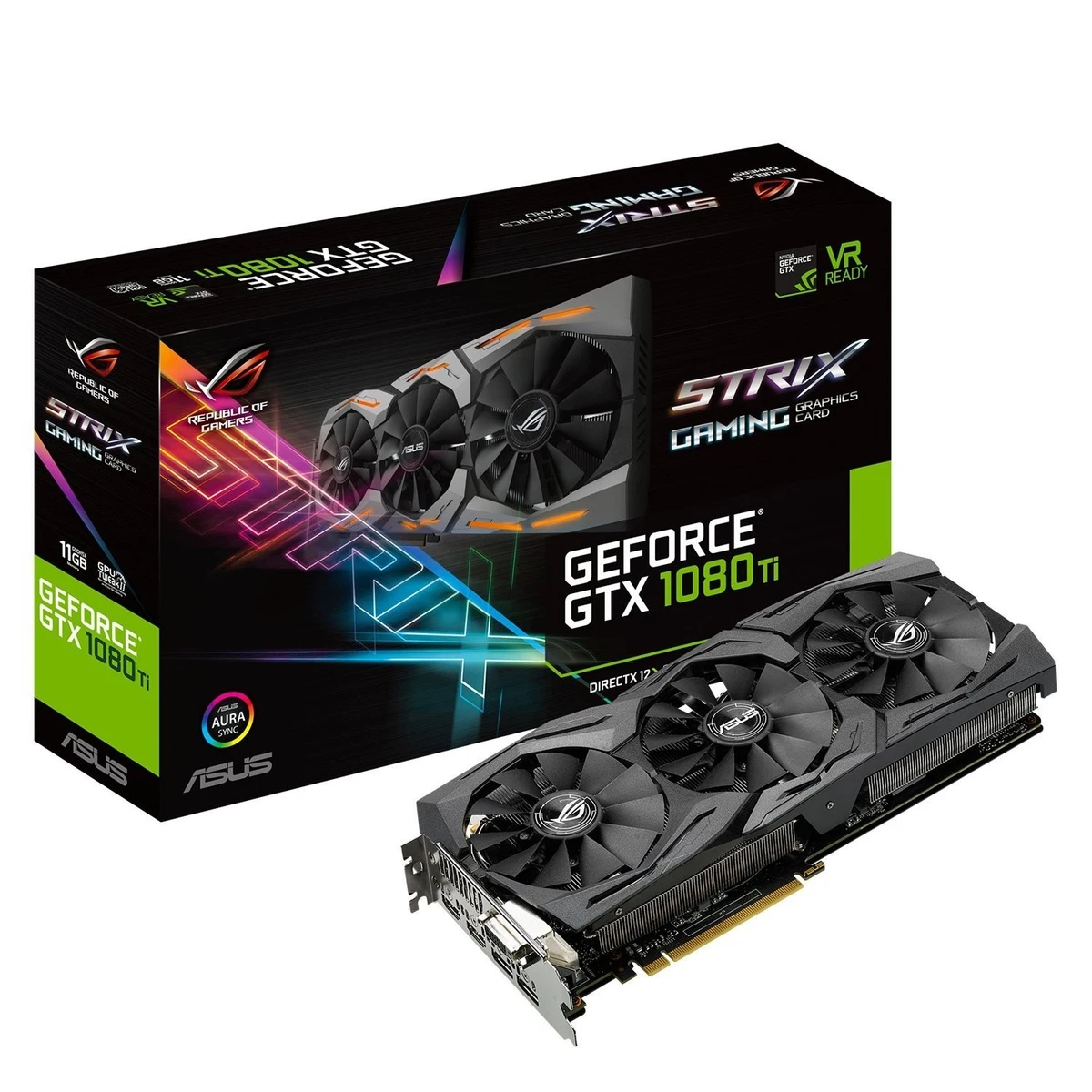 ASUS NVIDIA GeForce GTX 1080 Ti 11 GB Memory Computer Graphics 