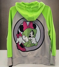Hoodie Sweatjacke von Rose Neongrün/Beige St...