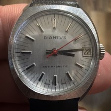 Vintage Diantus Swiss Watch Date   Mechanical...