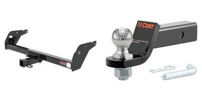 CURT Trailer Hitch Tow Kit 2in Receiver, 2in Ball Mount, Pin & Clip - 13013