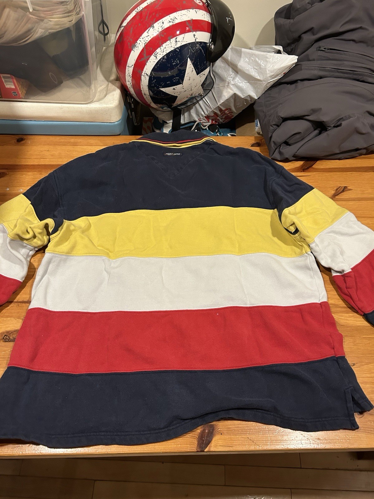 Vintage Y2K Point Zero Code Flag Button Up Colour… - image 4