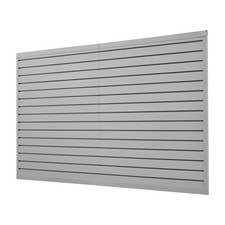 Newly upgraded second-generation 8 x 4 ft Slat Wall Paneling PVC Grey Garage