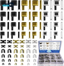 144PCS Zipper Repair Kit – 4 Sizes (#3, #5, #8, #10), Insertion Pins, 3-Color