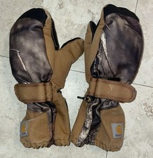 Carhartt Mittens Toddler Small Camouflage Camo Khaki Insulated Waterproof TA638