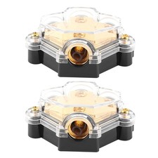 Doanas-2pcs Power Distribution Block 1 In 3 Ways Audio Amplifier Cable Splitter