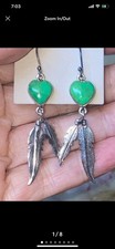New Sterling Silver 925 And Green Apple Mojav...