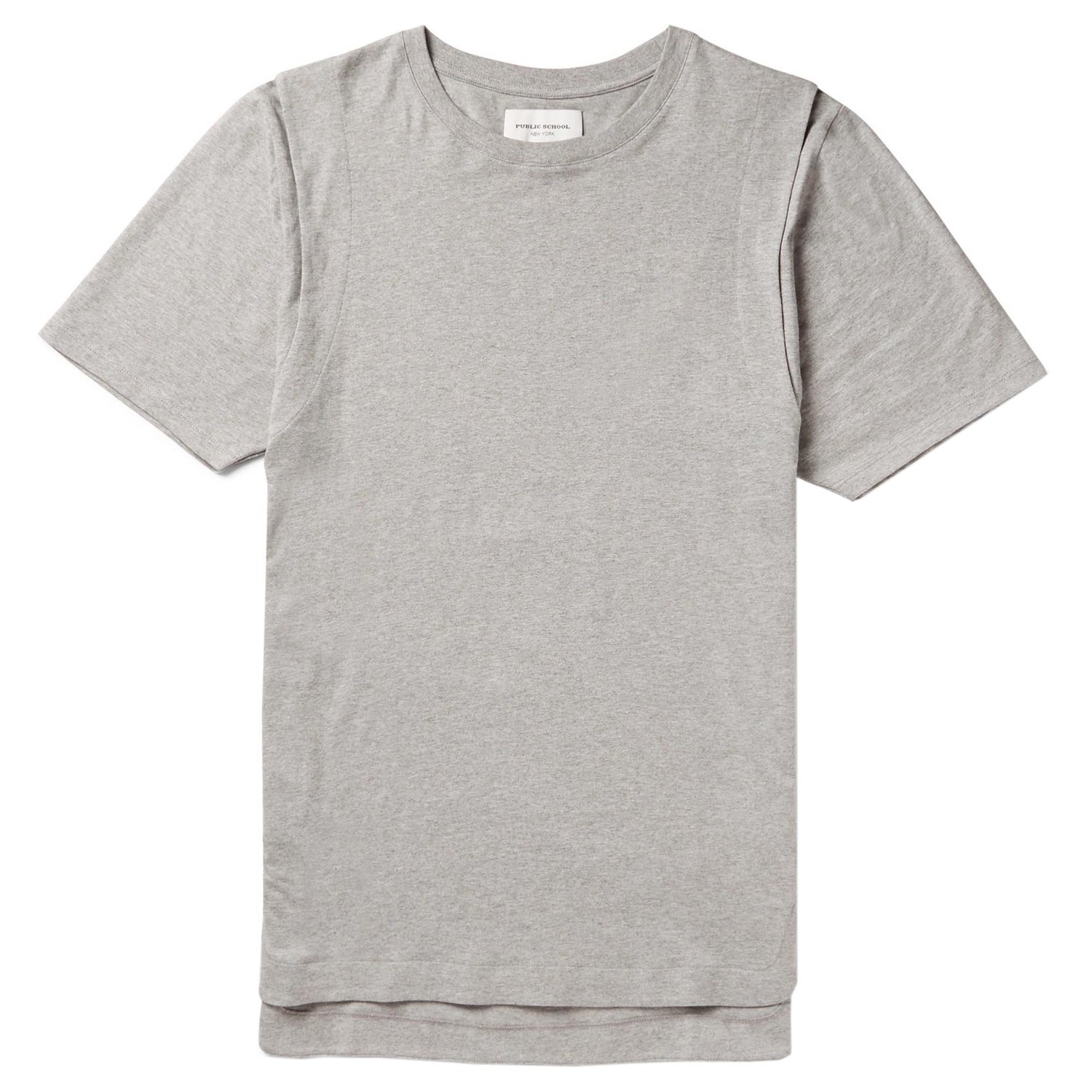 Мужская футболка из меланжевого хлопка-джерси Public School Mens Lane средне-серого цвета