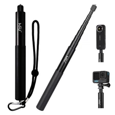 HSU 59”/150cm Invisible Selfie Stick for Insta360, Extension Monopo... Fas