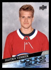 2020-21 Upper Deck #714 Hayden Verbeek Young Guns RC