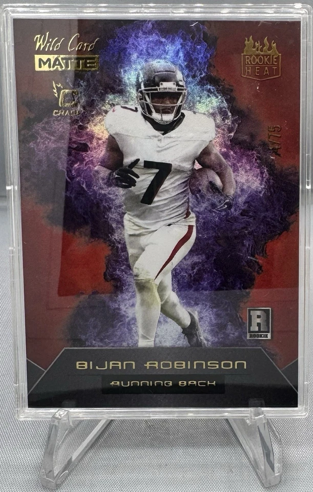 9x Wild Card Matte Rookie #’d Lot Zay Flowers Chase Brown Bijan Robinson /15 + - Image 3 of 4