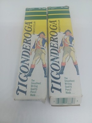 Vintage Dixon Ticonderoga Pencils Qty 21 Unused 2 5/10 Medium No. 1388 Set 