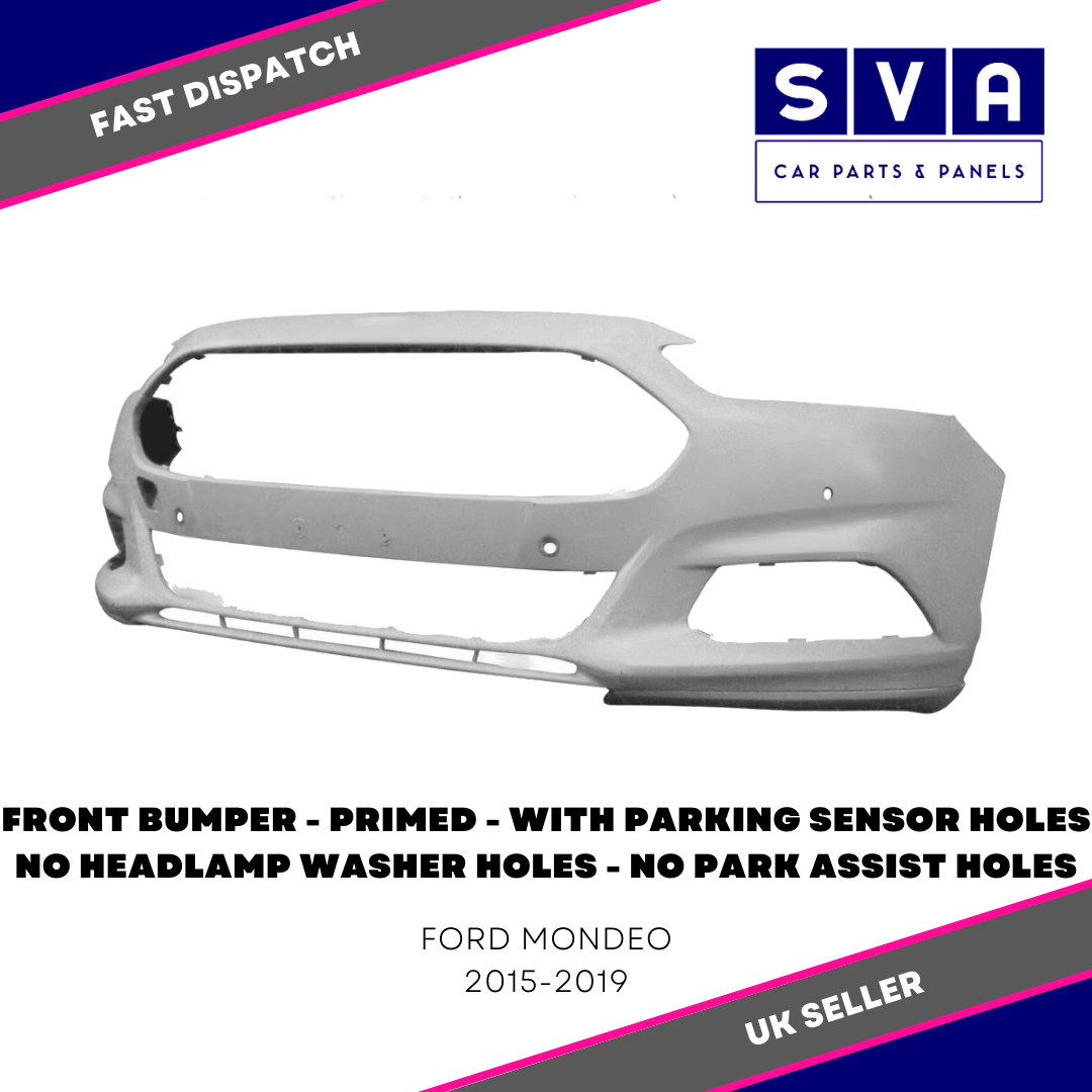 Ford Mondeo 2015-2019 Front Bumper - Primed - With Parking - Insurance Approved
