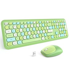 Wireless Keyboard and Combo Silent, Slim Compact 2.4G USB Full Size Wireless ...