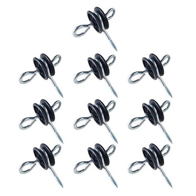 QMARK 10 Pack Electric Fence Wood Post Anchors, Wood Post Screw-in ... Fast Ship