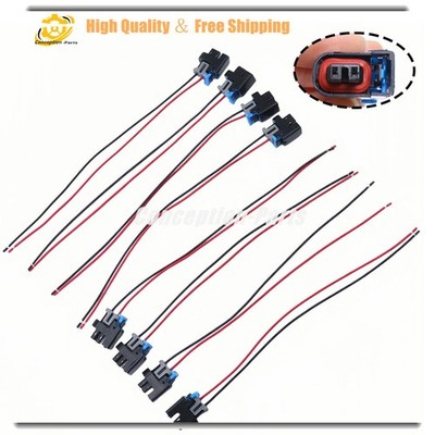 8X Fuel Injector Wire Haress Connector Fit Chevrolet Express Savana Sierra GMC
