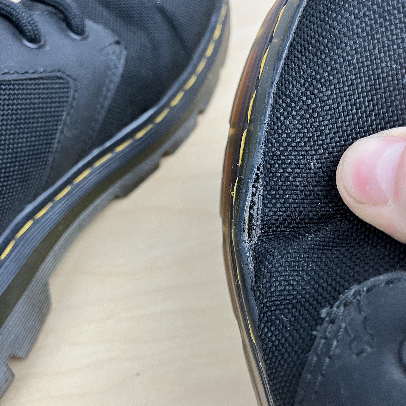 Dr. Doc Martens Women’s Size 7.0 Bonny Black Tough Poly Chukka Combat Boots thumbnail 13