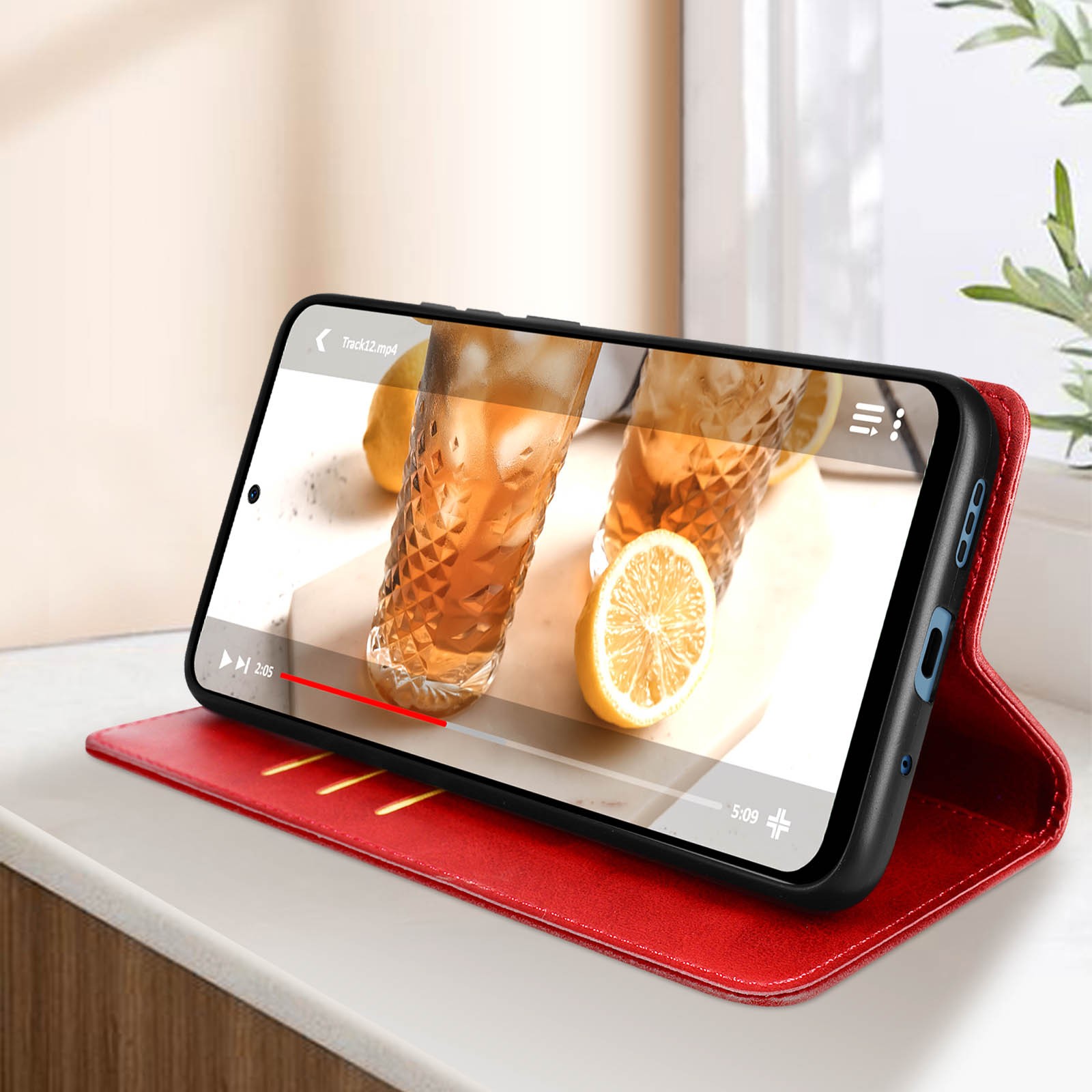 Étui rouge Xiaomi Redmi Note 12 protégeant l'écran des chutes - 3