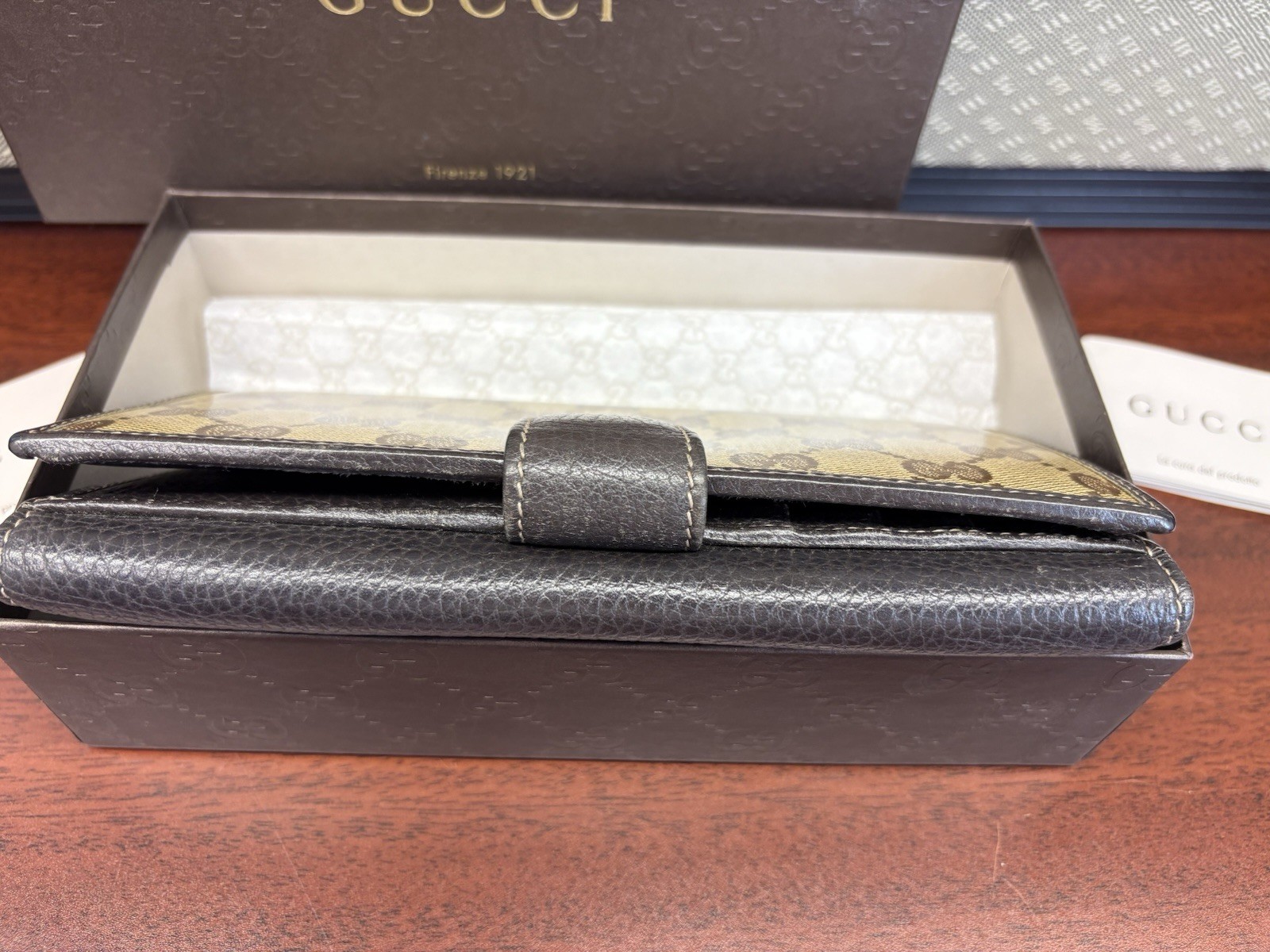 Gucci Long Wallet Interlocking G Beige Canvas wit… - image 14