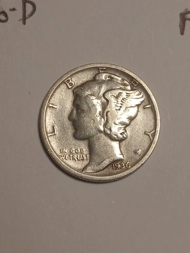 1936-D Mercury Dime — photo from the most recent tracked eBay sale