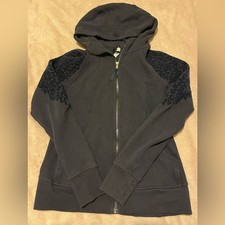 Lululemon Scuba Hoodie IV Floral Flock Midnight Navy Blue