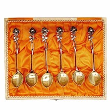 Faberge Workmaster Viktor AarneJVA Imperial Russian Antique 84 silver Spoon Set 