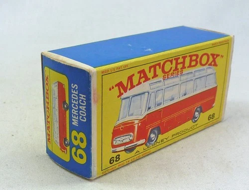 Lesney Matchbox Toys MB68b Mercedes Coach ORIGINAL Empty E4 Type Box Orange