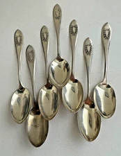 5 5/8" Five O'Clock Teaspoon Napoleon Sterling, 1910 Monograms by International