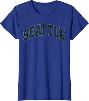 Retro Vintage Seattle Classic Design Lover Fans Ladies' Crewneck T-Shirt