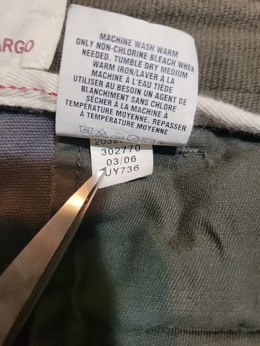 Vntg Y2K Gap Military Cargo Pants 36 Grey Faded Canvas Heavy Utility Wide Leg - Picture 11 of 18